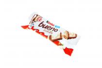 Kinder Bueno - White - Wafel pokryty białą czekoladą wypełniany delikatnym mleczno-orzechowym nadzieniem 39g